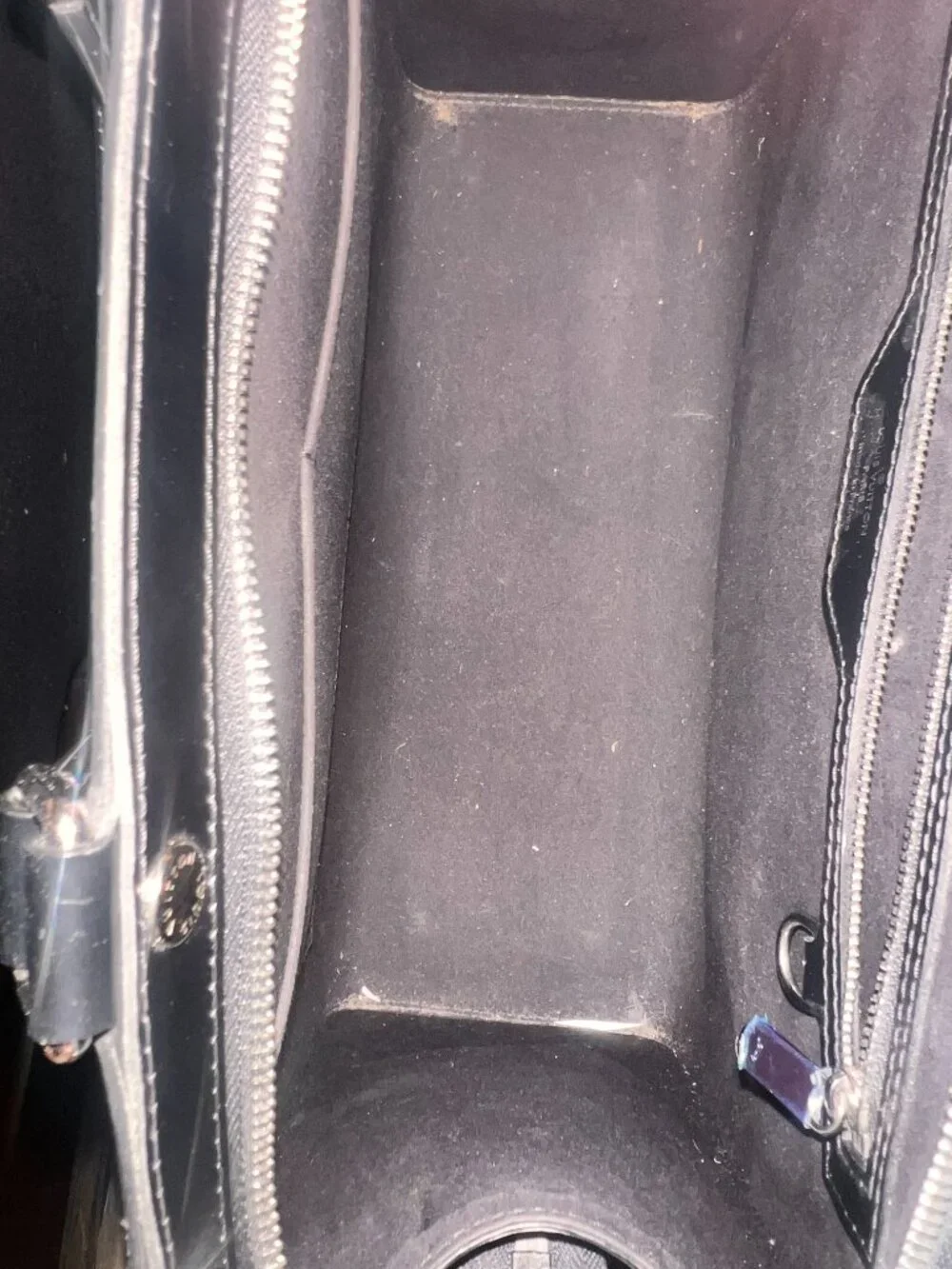 Louis Vuitton Black Epi Satchel Top Handle Bag Zip Closure Silver Hardware